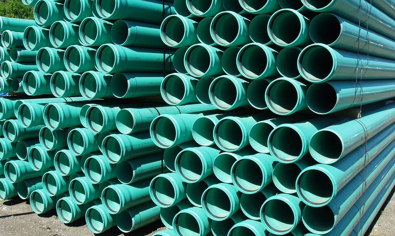 green, plastic, pipes, culvert, water, sewage, nature, pipe